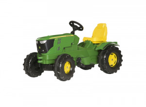 Šlapací traktor John Deere 6120R, štvorkolka s pedálmi