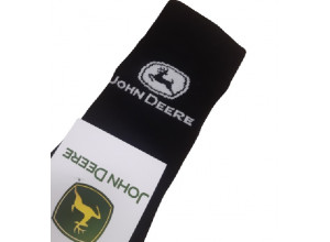 Čierne bavlnené ponožky s bielym logom John Deere