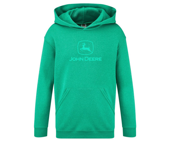 Detská mikina John Deere s kapucňou v zelenej farbe